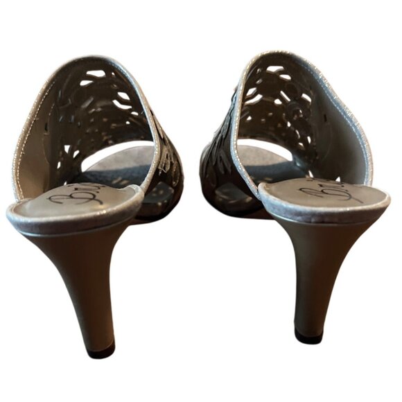 Brighton Revue "Catch The Moon" slip-on heels 8M Open-Toe Heels - Picture 4 of 7